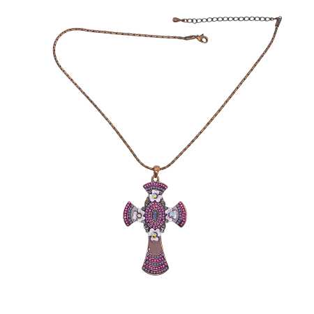 Modeschmuck Kette mit Kreuz Anhänger